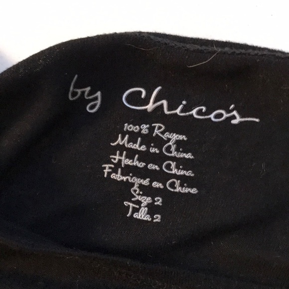 Chico’s size X- large black knit top with  long asymmetrical high low hem - Picture 5 of 13